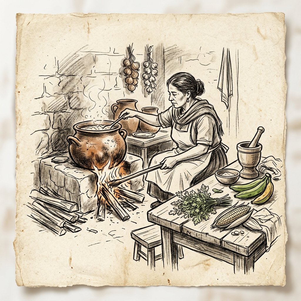 Ilustración Memoria Viva en la Cocina